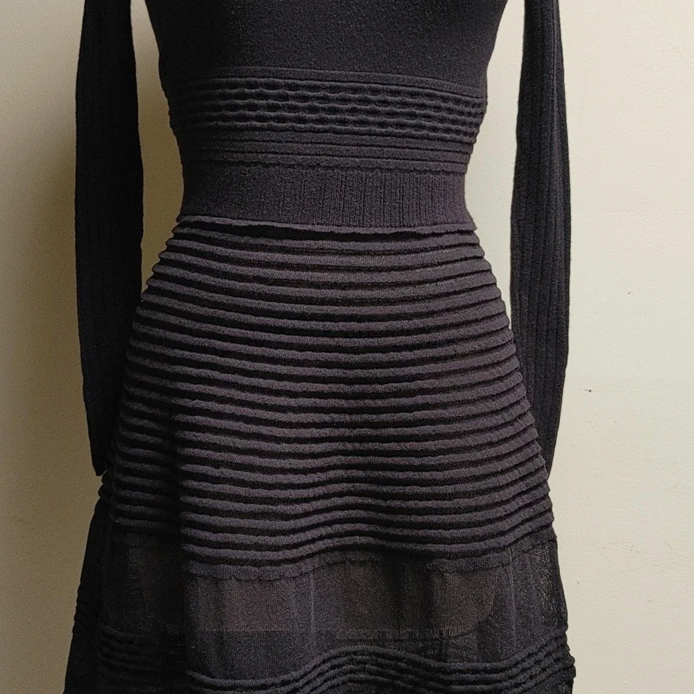 Simply Vera Wang Black Long Sleeve Party Dress